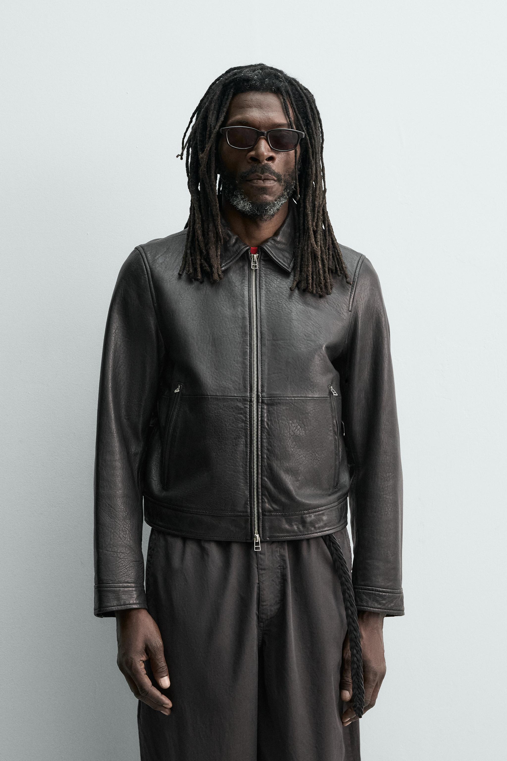 BLOUSON EN CUIR AARON LEVINE X ZARA